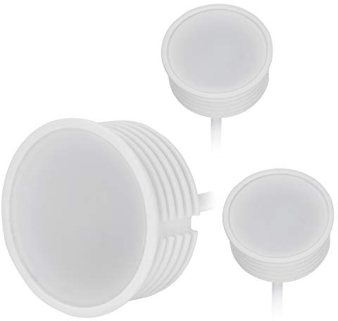 HCFEI 3x LED Modul flach Dimmbar 230V 5W für Einbaustrahler MR16 Warmweiß 3000K Ersatz GU10 Ø 50mm Einbauramen Leuchtmittel