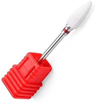 Natury Nails Fresa de Cerámica para Torno de uñas. Manicura, Pedicura, Esmaltes, Uñas Acrílicas y Uñas de Gel. Forma Balón/Maíz (Grano Fino)