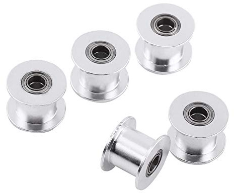 5 stycken Remskiva 2gt 20 tänder Kamremskiva Remskiva 10 mm Bredd 5 mm Borrning Utan tänder för skrivare