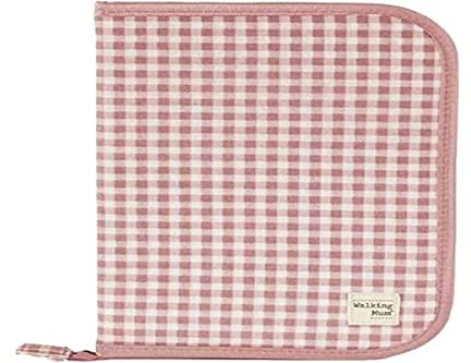 Walking Mum. Libro della nascita I Love Vichy Custodia per libretto con tasche trasparenti e chiusura a zip. Colore rosa, dimensioni 19 x 28 x 1 cm.
