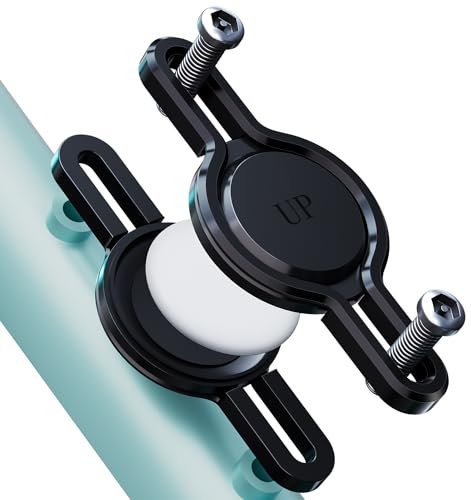 imluckies Versteckte Fahrradhalterung für AirTag Anti-Diebstahl, Wasserdichter Aluminiumlegierung Klein Air Tag Fahrrad Halterung, Langlebige Stoßfester GPS-Tracker-Schutz [mit Sicherheitsschrauben]