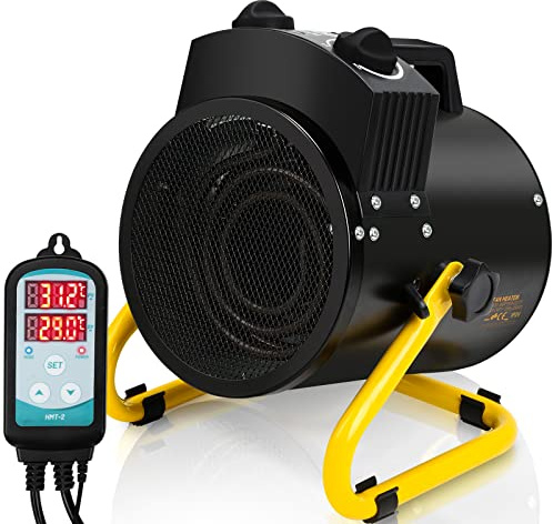 Jopassy Protezione antigelo con termostato a serra, IPX4, resistente agli spruzzi, riscaldamento rapido, protezione multipla per serre, terrazzo, giardino