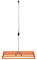 Râteau de Nivellement de Pelouse en Acier inoxydable Orange 100 cm Largeur -Parfait pour Mettre à plat : Cour de golf,terrains de Sports Jardin,Aménagement Extérieur - Manche Extensible Jusqu'à 190cm