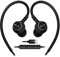 Hmusic Auriculares Deportivos con Cable con micrófono, Auriculares intraurales USB Tipo C con Gancho sobre la Oreja para Deportes, Correr, Entrenamiento, Ejercicio, Gimnasio (Negro)
