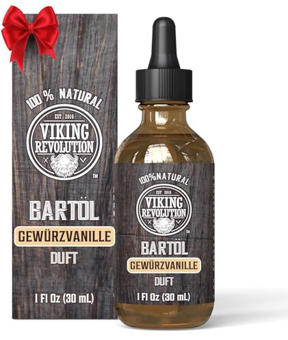 Viking Revolution - Olio Barba Uomo con Argan & Jojoba - Ammorbidisce e Rinforza la Barba - Vaniglia Speziata - 30ml