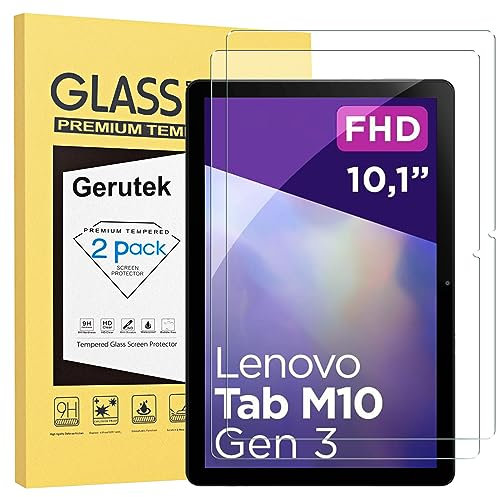 Gerutek [2 Stück Panzer Schutz Glas für Lenovo Tab M10 (3. Gen) 10,1 Zoll, Schutzfolie Kratzfest, Anti-Bläschen, Ultra-Klar, Schutzglas Displayschutzfolie für Tab M10 3rd Gen 10.1 (TB-328F/TB-328X)