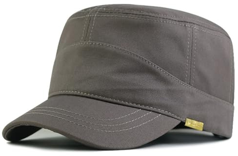 YAMEE Esercito XXL Cappello Militare Cap Plus Size Cappelli per Uomo Corto Bill Cappello Cadetto Cap, Grigio, XXL