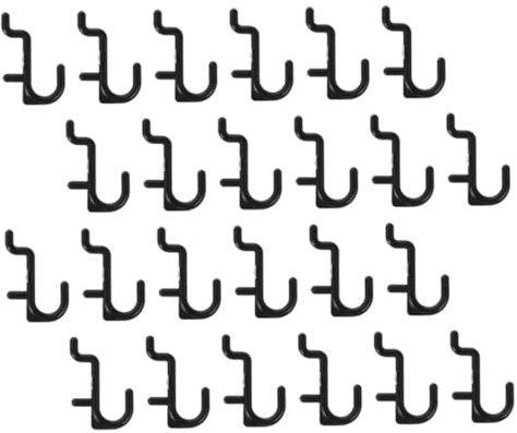 Lot de 40 en métal pour étagères d'exposition - noirs pour étagère - Pour boîtes de rangement - pour tableau perforé - En plastique universel