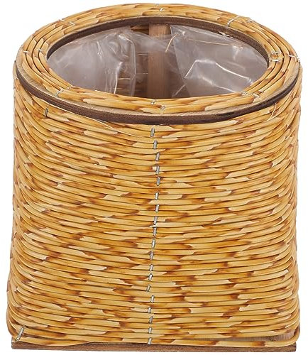 Yardwe Panier à Fleurs Rotin Tissé Main Panier De Rangement pour Jardinière Rotin