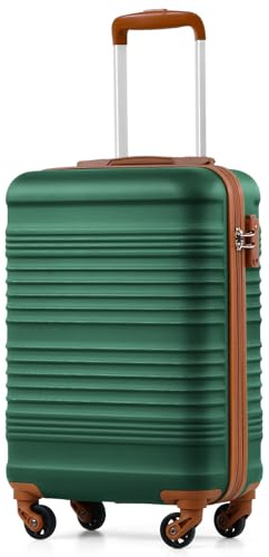 COOLIFE Valise Cabine 55 x 35 x 20 cm pour Avion Ryanair, Bagages Cabine Bagage à Main Rigide avec Serrure TSA et 4 roulettes Jumelées
