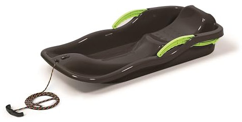 NEUSTANLO | Schneebob Race | Anthrazit | hochwertiges Kunststoff | inkl. Zugseil und Bremshebel | ideal auch als Rodel, Bob, Schlitten oder Schneegleiter