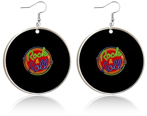 EIROVYA Ohrringe Kassette, Vintage Neon Ohrringe Damen, Lustige Ohrringe Fasching Acryl Kassetten Hängeohrringe Retro Earrings für 70er 80er 90er Jahre Karneval Party Accessoires, 1 Paar