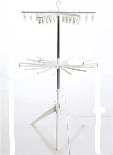 Tendedero de Ropa Multifuncional Multicapa en Forma de Paraguas, Plegable Tended Tendedero de Ropa Multifuncional Multicapa en Forma de Paraguas, Plegable Tendedero de Piso Tendedero de Ropa