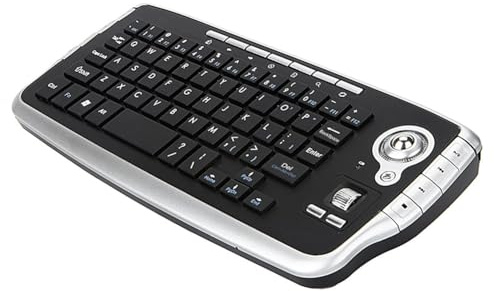 Yindhgdr Tastiera Wireless da 2,4 GHz con Trackball, Mouse, Rotellina di Scorrimento, per Android TV Box Smart TV PC Notebook