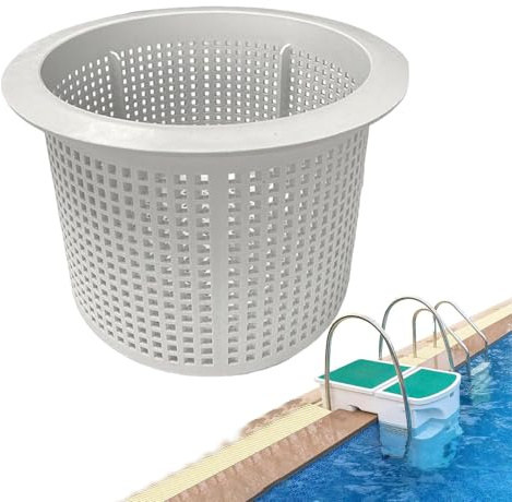 Anneau de panier de piscine, 18,7 cm, pièces de rechange pour piscines enterrées et creusées, couvercle de filtre de fixation avec installation facile, accessoires de nettoyage pour réservoir de