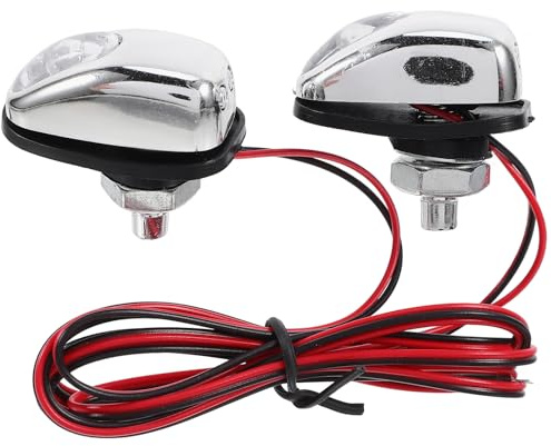 LIFKOME 2 piezas Boquillas de Lavado Parabrisas con Luz LED Azul para Coches y Camiones Instalación Sencilla Rociador Frontal para Limpieza