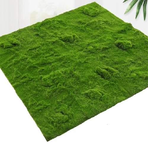 Decoración de pared de musgo artificial verde realista para el hogar y la tienda, plantas falsas fáciles de instalar para paisajismo de terraza, exuberante tapiz vertical de jardín (F)