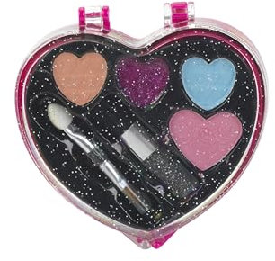 Theo Klein 5563 Schmink-Herz, klein I Inkl. Lidschatten, Rouge und Lipgloss I Maße: 9 cm x 9 cm x 1,6 cm I Spielzeug für Kinder ab 3 Jahren