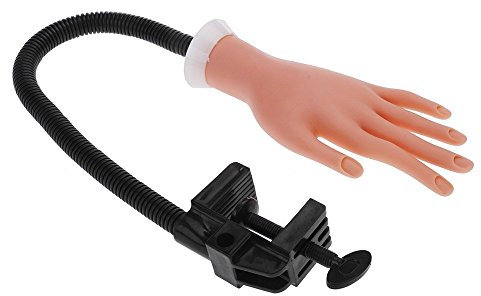 Xrten Main d'Entraînement en Silicone, Modèle de Pratique à Ongles pour Nail Art Manucure Faux Ongles et Présentation