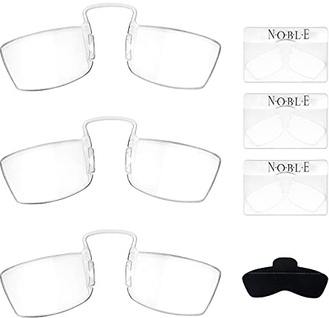 Noble Small Reading Glasses (3 Pack) - Rimless Readers with 3 Wallet Credit Card Holders and 1 Cell Phone Case - Pocket Magnifying Cheaters for Men and Women (+2.25)