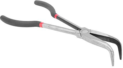 Fafeicy Alicates de punta de aguja, juego de alicates de punta de aguja larga de 11 pulgadas y 280 mm, herramientas de mano de abrazadera de temple de alta temperatura de acero para herramientas de