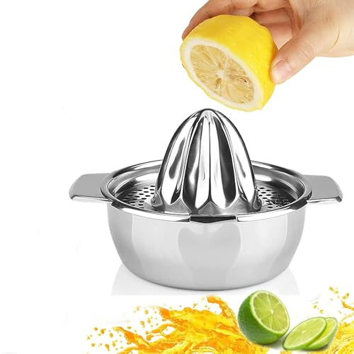 AOOGON 304 rostfritt stål citronpress, manuell citruspress, citruspress för citroner, lime, orange