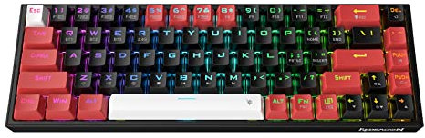 Redragon K631 Pro Tastiera da Gioco RGB Wireless 65%, Meccanica Hot-Swap 68 Tasti, Interruttore Lineare Rosso Silenzioso, US Layout