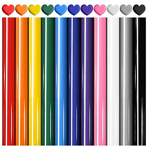 Souarts Plotterfolie Textil Vinyl Regenbogen, Schaumstoff 3D Flockfolie für Plotter Vinylfolie Transferpapier zum Aufbügeln Plotter für DIY T-Shirt Handwerk Leder