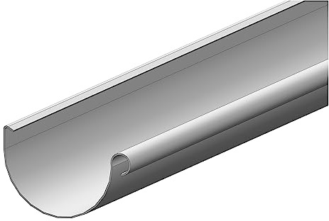 4Home&Garden | Einzelteile Dachrinnensystem RG 100 Typ 300 Fallrohr DN 60 | Kunststoff PVC Weiss | Verbinder Stutzen Rinnenhalter (Dachrinne 200cm)