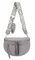 ITALYSHOP24 Damen Tasche Umhängetasche Brusttasche Muster Gürtel Bauchtasche Crossbody Gürteltasche Hüfttasche Crossover Bodybag Schultertasche Handytasche Leder Optik Grau