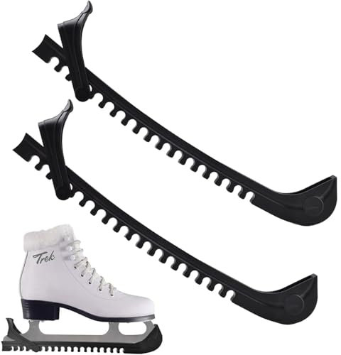 FiveMileBro 2 Stück Kufenschoner für Eishockeyschlittschuhe, Schlittschuhschützer, Schoner für Schlittschuhkufen, für Hockey oder Eiskunstlauf, für Kinder Erwachsener (Schwarz)