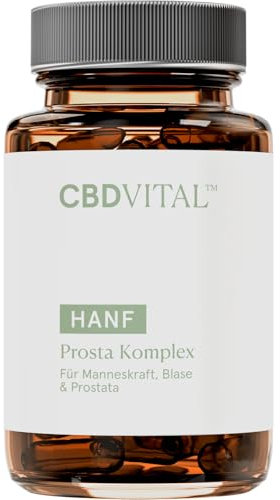 Prosta Komplex Kapseln | Für Prostata und Blase | Unterstützt einen normalen Testosteronspiegel | Starke Vitalstoffformel für den Mann | Mit Kürbiskern- & Sägepalme-Extrakt, Zink, Selen u.v.m.