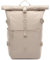 Rucksack Kane Roll-Top Kurierrucksack XL groß - PET recycelt, wasserabweisend - Wander-Rucksack Laptop-Fach 15 Zoll Shell-beige