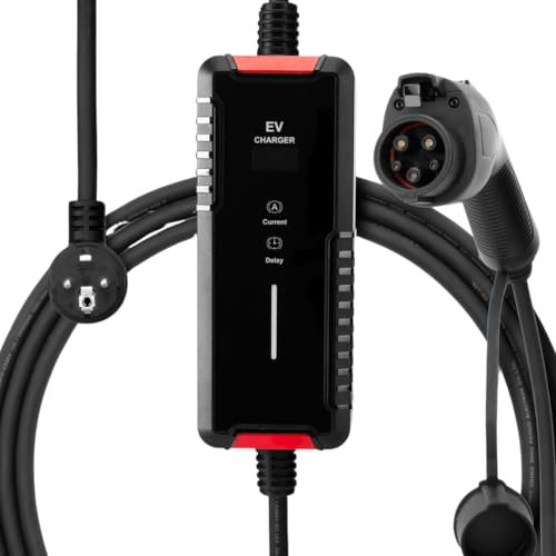 EVloaded | Elektroauto-Ladekabel 16A, 1 Phase, 3.6KW, 5m, Typ 1 Stecker mit Timer-Funktion – Sicheres & Tragbares Laden vom 220V Haushaltsstecker