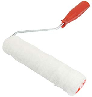 New Lon0167 7.5 Red Featured Plastic Handle White reliable efficacy Cotton Fabric Nap Cover Varnish Paint Roller Brush(id:a06 71 2b 261)