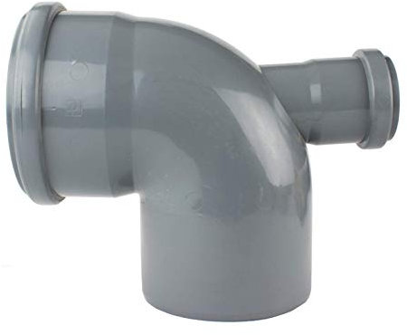 HT 90° Bogen DN 110 Einfach Doppel Abzweig DN 50 grau 180°