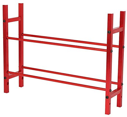 Keenso Scaffale per Pneumatici RC a 2 Livelli in Lega di Alluminio Scaffale per Pneumatici RC 1.9 Pollici per SCX10 90046 D90 1/10 Model Crawler Car(Rosso)