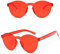 WQZYY&ASDCD Sonnenbrille Herren Damen Dicke Randlose Frauen Ozean Farbe Linse Frau Sexy Lady Transparent Shades Uv400-Rot