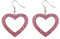 LUTER Pink Glitter Heart Earrings for Women - Cute Studs and Dangle Designs for Valentine's Day and Mother's Day