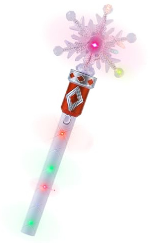 Baizongyang Light Up Wand,New Super Bright Flashing Star Wands,Magic Wand Rotating Toy for Girls and Boys christmas & birthday gift （red）
