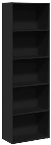 vidaXL Libreria Nera 60x30x189 cm in Legno Multistrato, scaffale per Libri, scaffale, scaffale Contenitore, armadietto portaoggetti