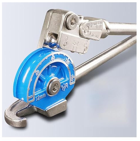 Biegemaschine Manueller Rohrbieger aus Edelstahl, 8–22 mm, Multifunktions-Kupferrohrbiegemaschine, Hochleistungs-Rohrbiegewerkzeuge mit Hebel für Scherbiegen und Walzen(16mm)