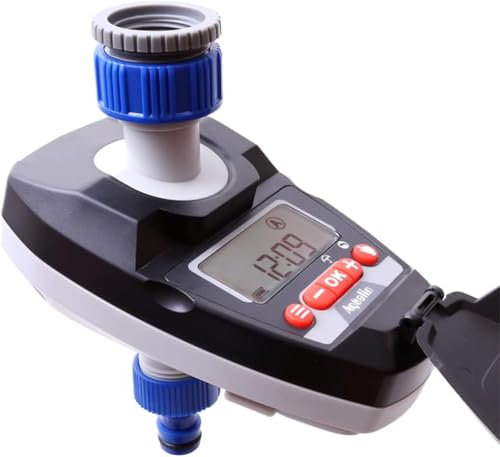 Water Sprinkler Timer LCD Display Garden Water Hose Timer Irrigation System Controller Rain Delay and Manual Watering for Lawns and Gardens