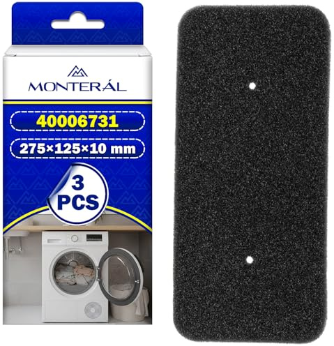 3 stycken torkfilter för kläder 270 x 125 x 10 mm med originalkod 40006731 för godis för hoover - MONTERAL