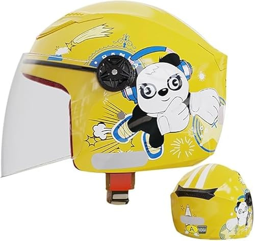 Casco Da Moto Per Bambini, Omologato ECE, Ultrasottile, A Mezza Calotta, Per Bambini, Per Ciclomotore, Per Bambini Dai 2 Ai 14 Anni, Per ATV, Cruiser, Scooter. A,48-56cm