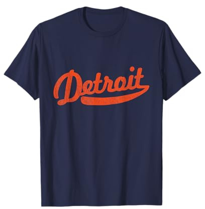 Detroit Maillot de baseball vintage Michigan T-Shirt