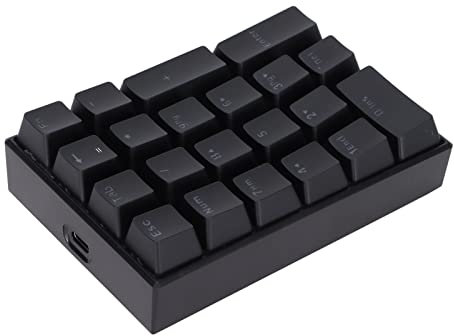 Bewinner Tastierino Numerico Cablato, Tastiera Numerica Retroilluminata Senza Dissolvenza, Tastierino Numerico Meccanico Esterno a 21 Tasti, Tastiera Numerica Portatile per Contabilità