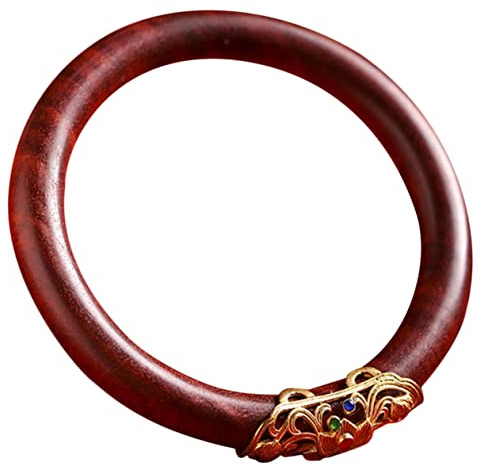 LIFKOME Bracelet en Bois Naturel pour Femme Bracelet rond en Bois Pavoijewelry Bracelets en pour Filles