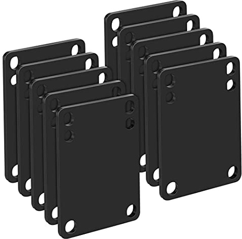 Muzrunq Pad Riser Skateboard Skateboard Shock Pad in Gomma Morbida 3 mm Pad di Salita Longboard skateplate per Scooter longboers incrociatori Neri 10pc Neri
