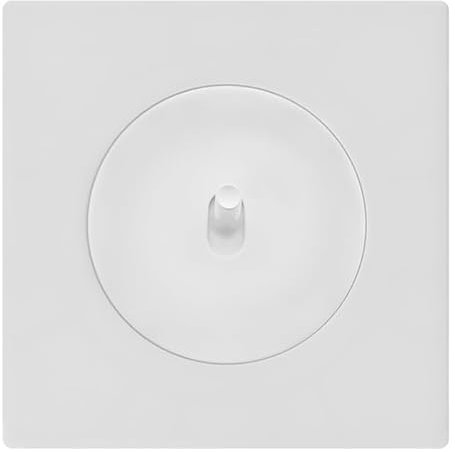 FONTINI - Commande volet roulant blanc avec manette blanc glossy DOM et plaque simple blanc – Gestion fluide et design épuré